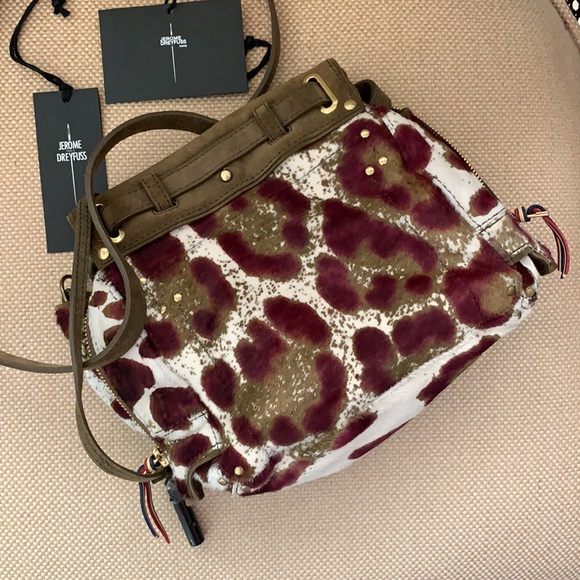 Jerome Dreyfuss Carlito Leopard Suede & Calf Hair - Picture 5 of 6